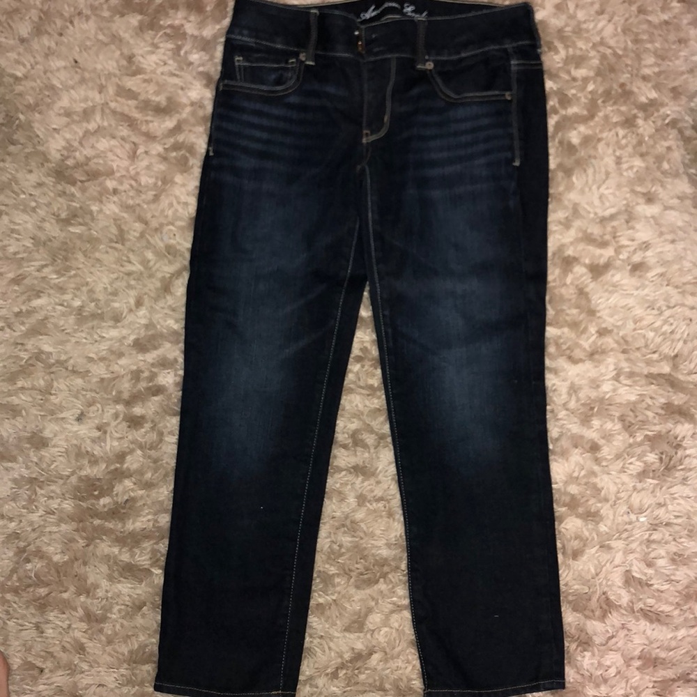 AE dark wash artist jeans